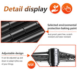 FDW Adjustable 5-Tier Metal Shelf with Wheels, 250 lbs Capacity, Easy Assembly, Ideal for Small Spaces FDW