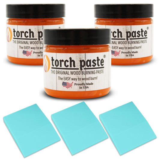 Torch Paste - The Original Wood Burning Paste | Made in USA Heat Activated Non-Toxic Paste for Crafting | Accurately & Easily Burn Designs on Wood, - WoodArtSupply