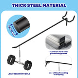 Waltool 40Pcs 8" /200mm Stainless Steel Pegboard Display Hooks Bulk Set, Black Garage Organization Peg Wall Hook Metal Slatwall Panel Hook Fit 1/8 Waltool