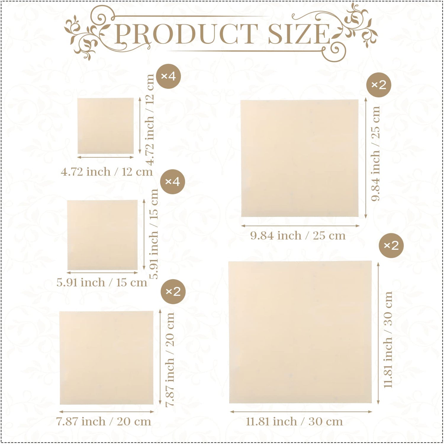 Wood Canvas Boards Unfinished Wooden Panel Boards Wood Paint Pouring Panels for Painting Drawing Home Decor (4.7 x 4.7", 6 x 6", 8 x 8", 10 x 10", 12 Youyole