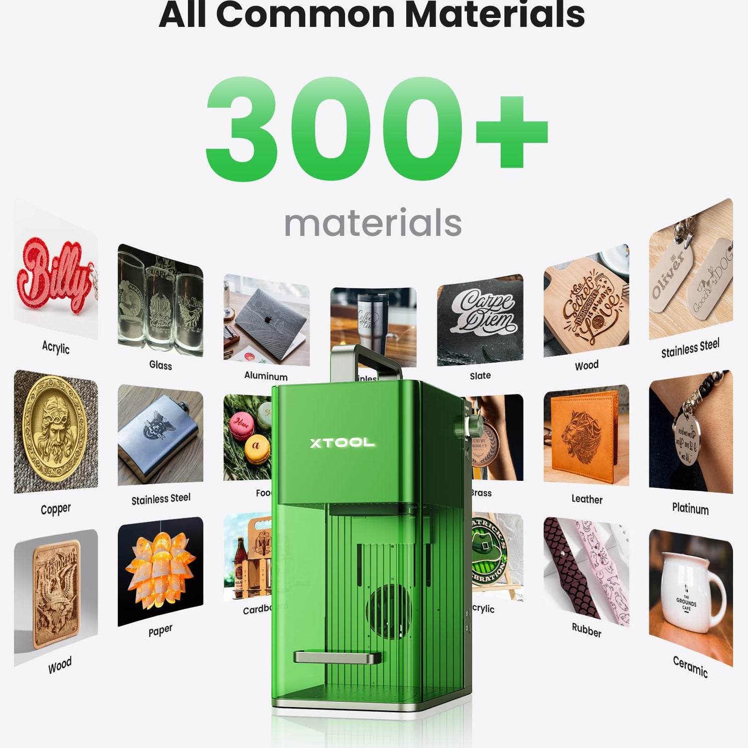 xTool F1 2-in-1 Dual Laser Engraver Deluxe Bundle, with Slide Extension, Rotary Extension and Air Purifier, Lightning Speed Portable Fiber Laser xTool