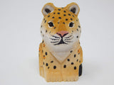 Selsela Leopard Jaguar Panther Figurine Decoration Statue Sculpture Wood Spotted Wall Art Miniature Carved Small Animals Collectible Selsela