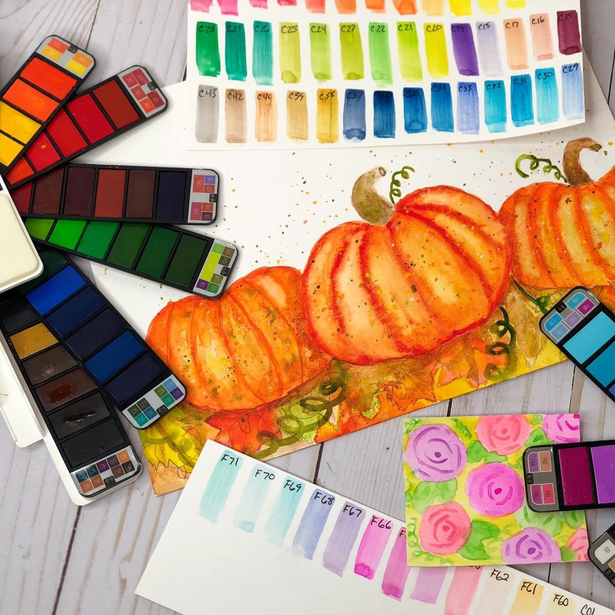 Dyvicl Watercolors 42 Colors and Watercolor Paper Pad Dyvicl