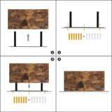 HOOBRO Floating Shelves, Wall Shelf Set of 2, 15.7 Inch Hanging Shelf with Invisible Brackets, for Wall, Bathroom, Bedroom, Toilet, Kitchen, Office, HOOBRO