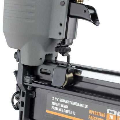 NuMax SFN64 Pneumatic 16-Gauge 2-1/2" Straight Finish Nailer - WoodArtSupply