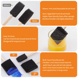 120 Pcs Foam Paint Brushes, 1” and 2” Foam Brush with Wood Handle, Bulk Sponge Brushes for Painting, Foam Art Paintbrushes Set for Staining, REDOVANT