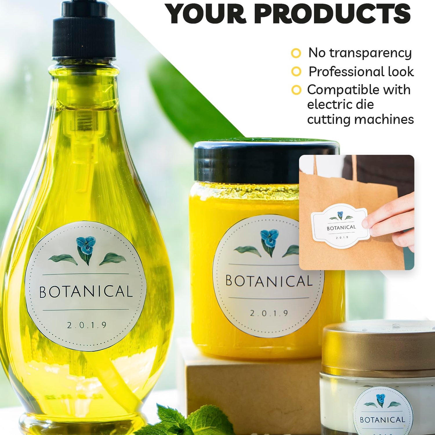 Sticker Paper for Inkjet Printer - Printable Vinyl Sticker Paper - Sticker Paper - (30 Sheets, 8.5 x 11", Matte White) - Sticker Printer Paper - Paper Plan