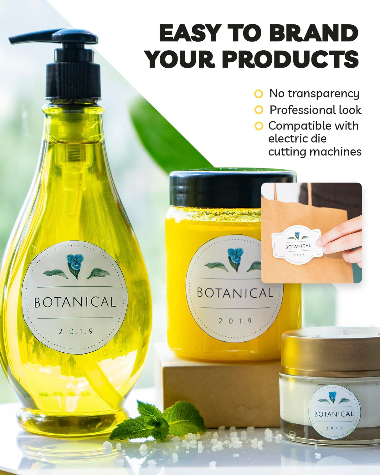 Sticker Paper for Inkjet Printer - Printable Vinyl Sticker Paper - Sticker Paper - (30 Sheets, 8.5 x 11", Matte White) - Sticker Printer Paper - Paper Plan