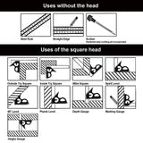 Nortools Combination Square Carpentry Tools with Metal-Body, Stainless Steel Blade Ruler, Accurate Woodworking Measure Square with Carpenter NORTOOLS