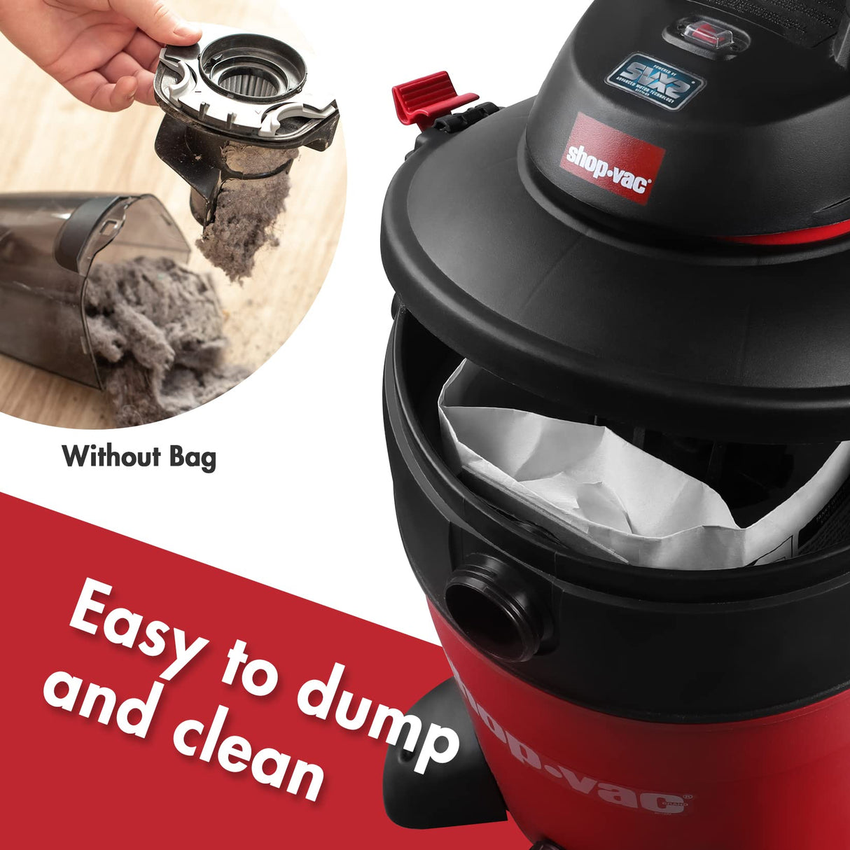 Shop-Vac 90662 10-14 Gallon Disposable Collection Filter Bag, 6 Pack Shop-Vac