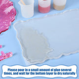 meekoo 2 Pcs Large Silicone Resin Tray Molds with 4 Pcs Handles Serving Tray Molds Round Rectangle Resin Mold for Making Jewelry Plates Tea Coasters meekoo