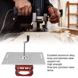 Acogedor Router Lift Kit, Metal Router Lift System with Router Table Insert Plate, 4 Jaw Clamping, Router Lift Base Accessories (Silver) Acogedor