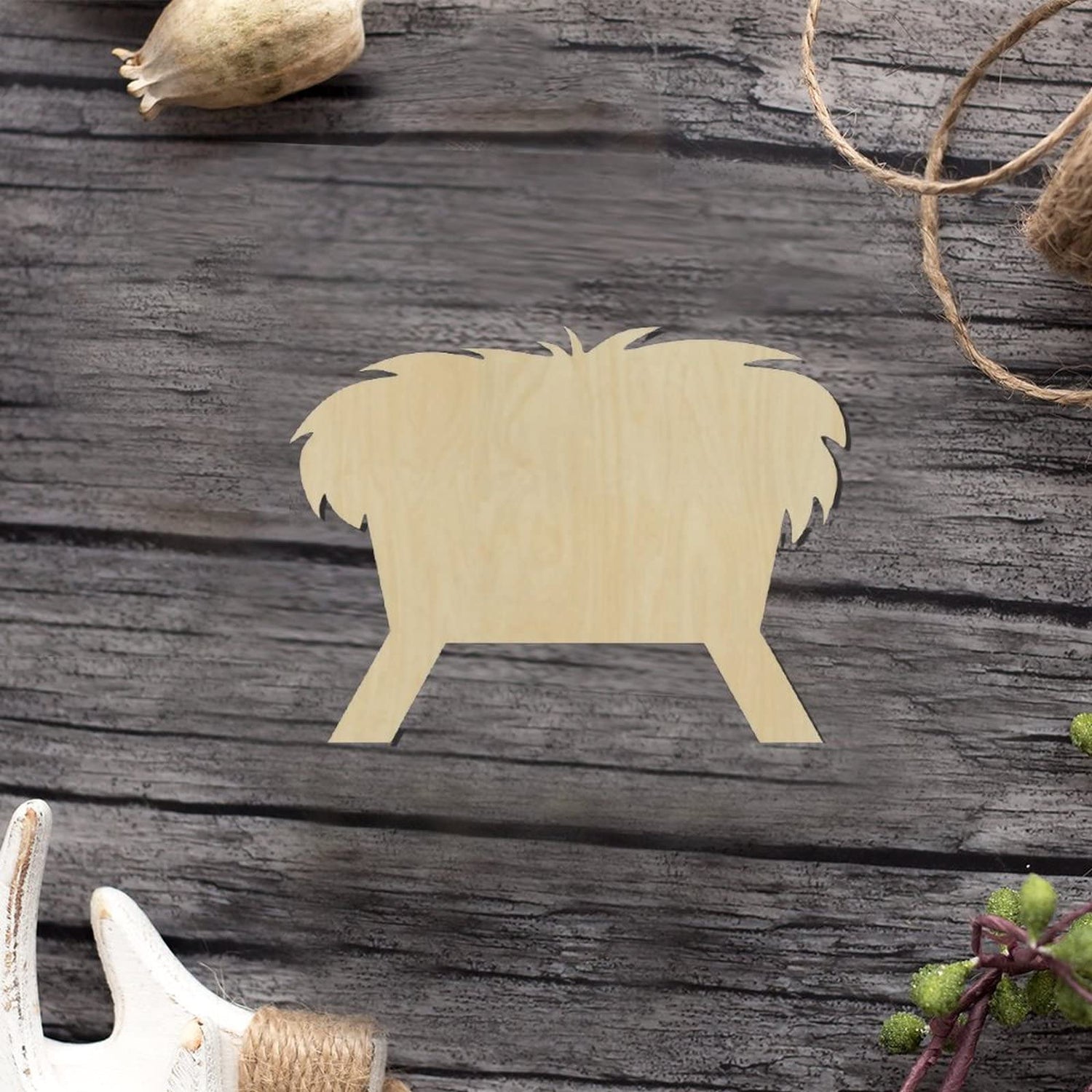 Manger Wood Craft Unfinished Wooden Cutout Art DIY Wooden Signs Inspirational Wall Plaque Classic Hanging Wall Signs Decor for Bedroom Kitchen Living Arupkeer