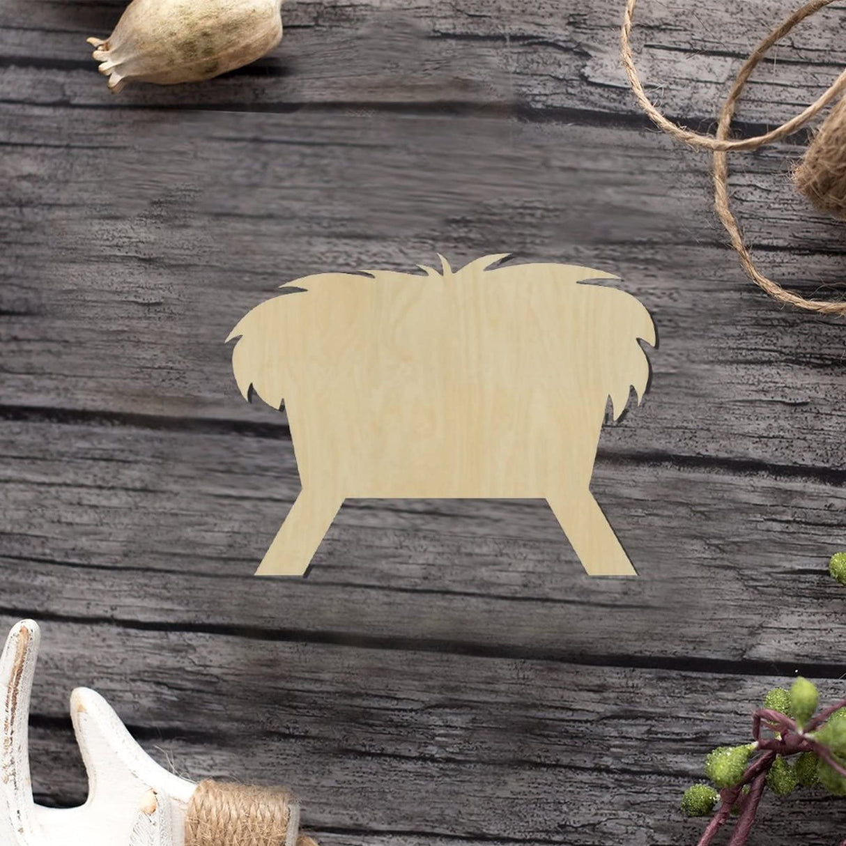 Manger Wood Craft Unfinished Wooden Cutout Art DIY Wooden Signs Inspirational Wall Plaque Classic Hanging Wall Signs Decor for Bedroom Kitchen Living Arupkeer