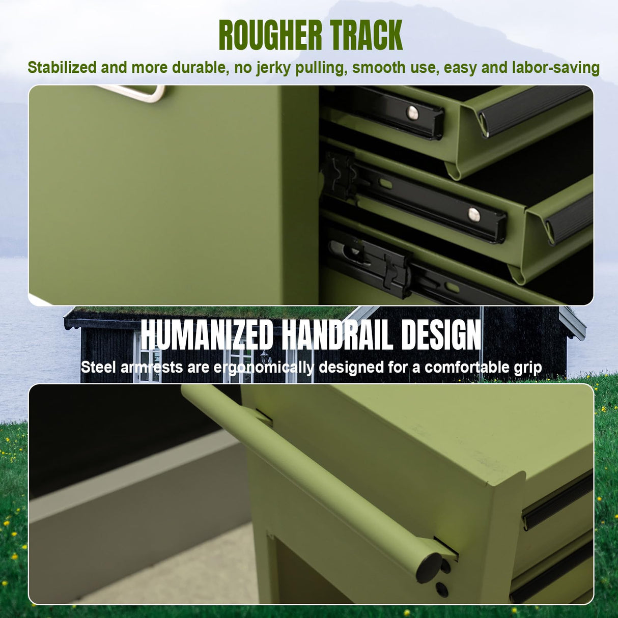 GSTANDARD Rolling Tool Chest, Green GSTANDARD