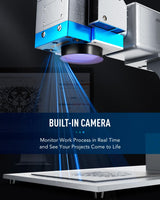 OMTech 50W Fiber Laser Engraver with Rotary Axis, LightBurn Compatible Laser Engraving Machine with Red Dot Pointer, 7.9x7.9 Solid State Laser OMTech