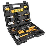 DEKOPRO 65 Pieces Tool Set General Household Hand Tool Kit with Storage Case Plastic ToolBox DEKOPRO