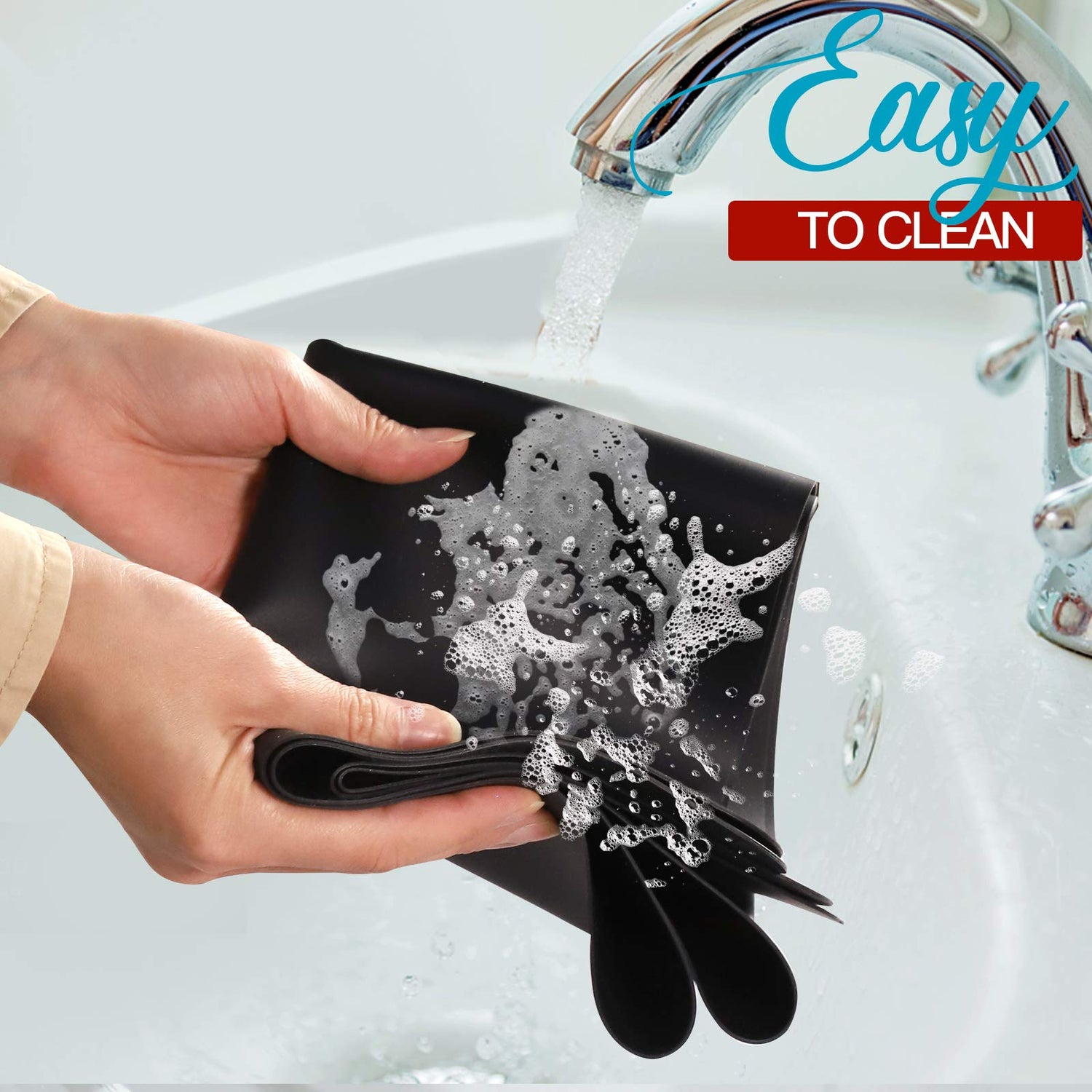 LEOBRO Silicone Mat, 23.4”x 15.6”Large Silicone Mats for Crafts, Playdough Mat, Thick Silicone Sheet for Jewelry Resin Molds, Nonstick Clay Mat, LEOBRO