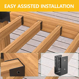 TROPTOLKY 12PCS Concealed Joist Hangers, Concealed Flange Light Joist Hanger for Wood Rail, 2”x 4” Q235 Steel Joist Brackets TROPTOLKY