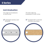 6" Stainless Steel Ruler with Non-Skid Cork Backing: 32 & 64 divisions per inch Pacific Arc