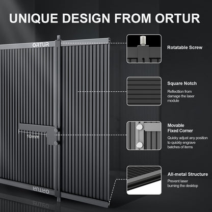 Ortur Laser Engraving Platform, DIY Design Aluminum Working Panel 15.75x17.64x0.47 inch High Strength Steel for Fast Heat Dissipation and - WoodArtSupply