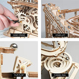 ROKR 3D Puzzles for Adults,Wooden Marble Run,3D Wooden Puzzles for Adults Kids Ages 12-14,Wood Puzzles Adult,Model Kits for Adults,STEM Projects for ROKR