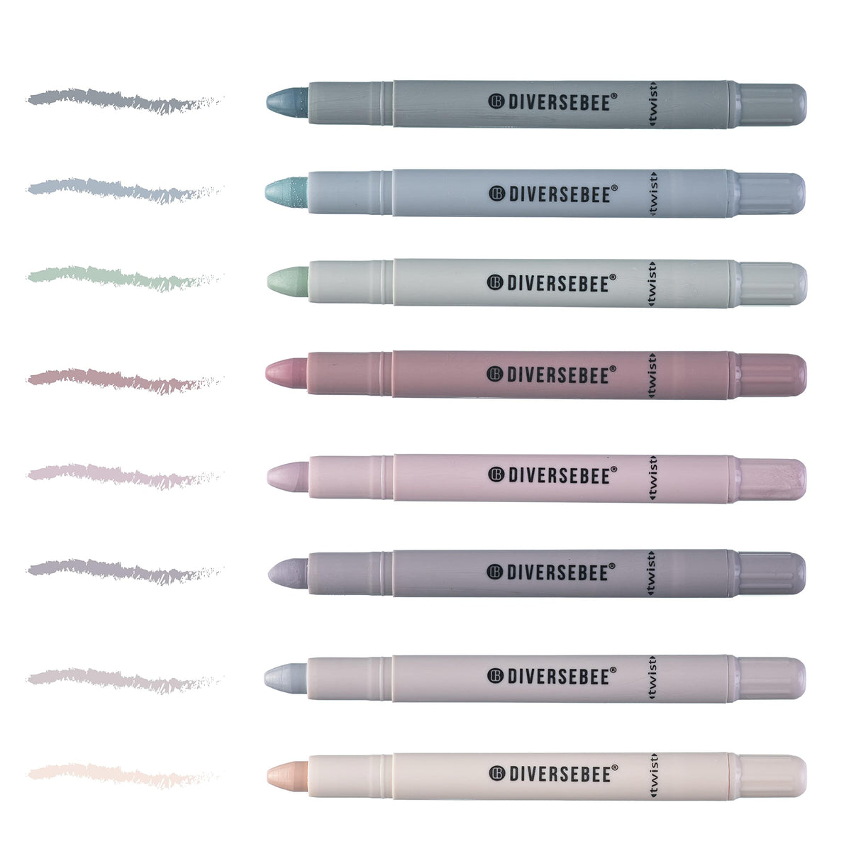 DIVERSEBEE No Bleed Highlighters and Pens, 8 Pack Assorted Gel Highlighters Set, Cute Markers, Journaling School Supplies, Accessories (Dusty) DIVERSEBEE