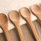 HANSGO 6PCS Small Wooden Spoons, Small Soup Spoons Serving Spoons 6inch Wooden Teaspoon for Coffee Tea Jam Bath Salts HANSGO