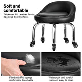 FLOLXNB Low Height Rolling Stool with Back, Low Height Rolling Chair, Low Stool with Wheels for Garage Shop Home Office,L FLOLXNB