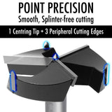 Vouyar Large 3PCS Forstner Drill Bit Set 2",2-1/2",3" Triple-Flute Carbide Tipped Forstner Bit for Hard Wood, Soft Wood, Veneered Plywood, Plastic, Vouyar