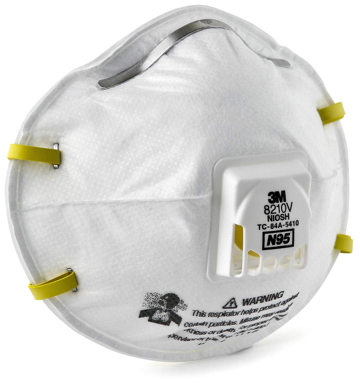 3M 8210V Particulate Respirator with Cool Flow Valve, Grinding, Sanding, Sawing, Sweeping, Woodworking, Dust, 10/Box - WoodArtSupply