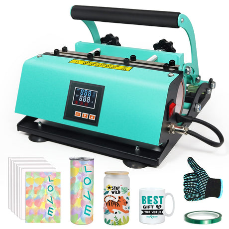 Realkant Tumbler Heat Press Machine, 110V Tumbler Press for 20OZ 30OZ Sublimation Skinny Straight Tumblers Glass Jar & 11-15OZ Mugs, Mug Tumbler Realkant