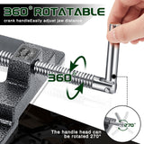 Tools Drill Press Vise Metal Drill Press Vice Workbench Drill Vise Clamp with 2 Pieces Magnetic Vise Pads Multi Grooved Pads Set for Daily Working Lanties