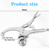 2 Pieces Drill Press Locking Clamp Fix Clamp Drill Press Vise Bench Clamp Woodworking Vise Welding Clamp Drill Press Accessories Press Tool for Peryiter