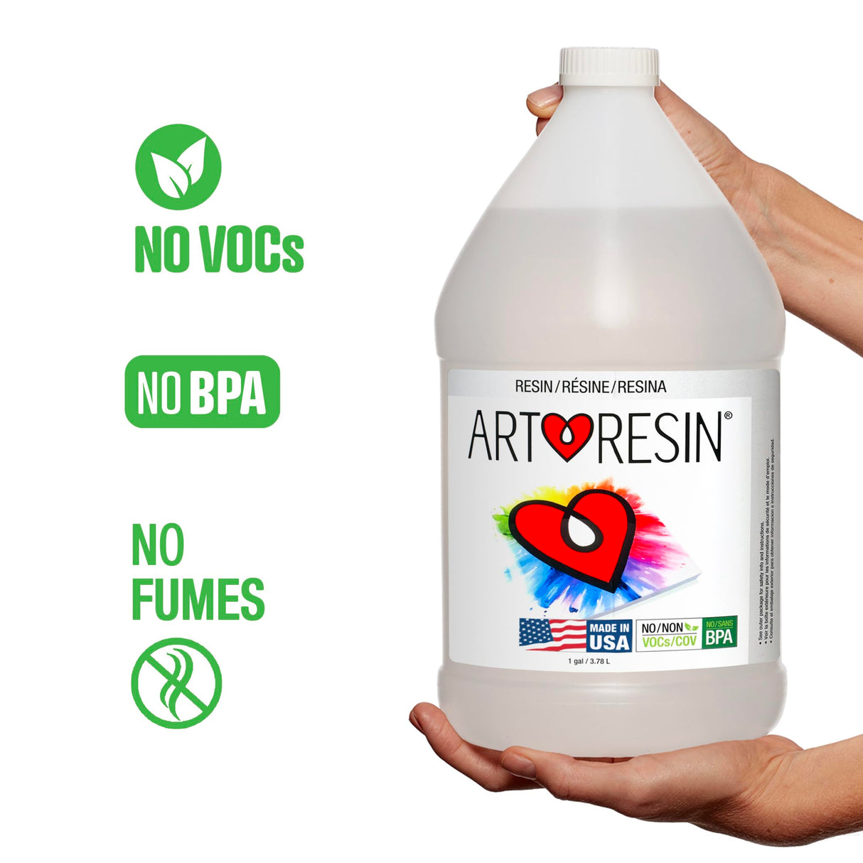 ArtResin - Epoxy Resin - Clear - Non-Toxic - 2 gal (1 gal Resin + 1 gal Hardener) (7.57 L) ArtResin