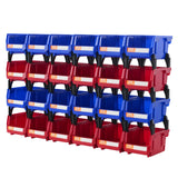 VEVOR Plastic Stackable Storage Bins 24 Pack (5 x 4 x 3-Inch), Hanging Stackable Storage Organizer Bins, Heavy Duty Stacking Containers for Closet, VEVOR