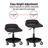 Sunex Tools 8514 300-Pound Capacity Telescoping Tractor Seat with Parts Tray and 3.5-Inch Heavy Duty Casters Sunex Tools