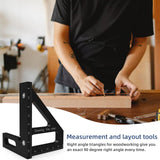 HFM 3D Multi-Angle Woodworking Square Measuring Ruler,45/90 Degree Aluminum Alloy Measuring Protractor High Precision Layout Measuring Tool for Heavy fog mountain