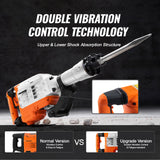 VEVOR Demolition Jack Hammer, MAX 3500W Jack Hammer Concrete Breaker, 1900 BPM Heavy Duty Electric Jack Hammer, 2pcs Chisel with Gloves & 360°C VEVOR