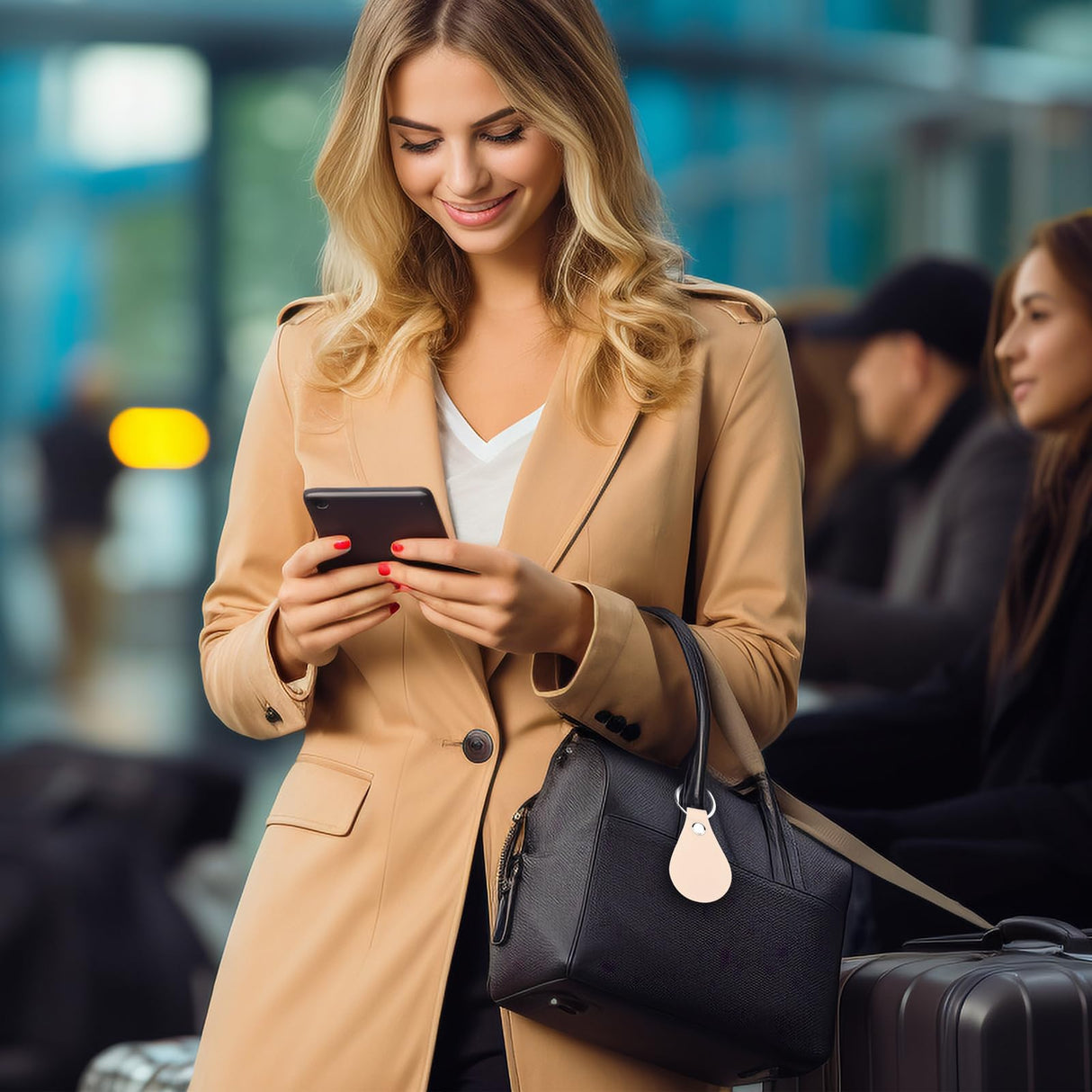 20 Pack Leather Key Fob Kit PU Leather Keychain Blanks with Key Rings and Rivets Key Chain Blanks for DIY Craft Laser Engraving Keychain Making TiciKim