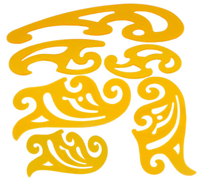 Vincilee 6 Pieces Plastic French Curve Ruler Drafting Drawing Template Tool Multi-Function Comic Template Tool 6 Sizes