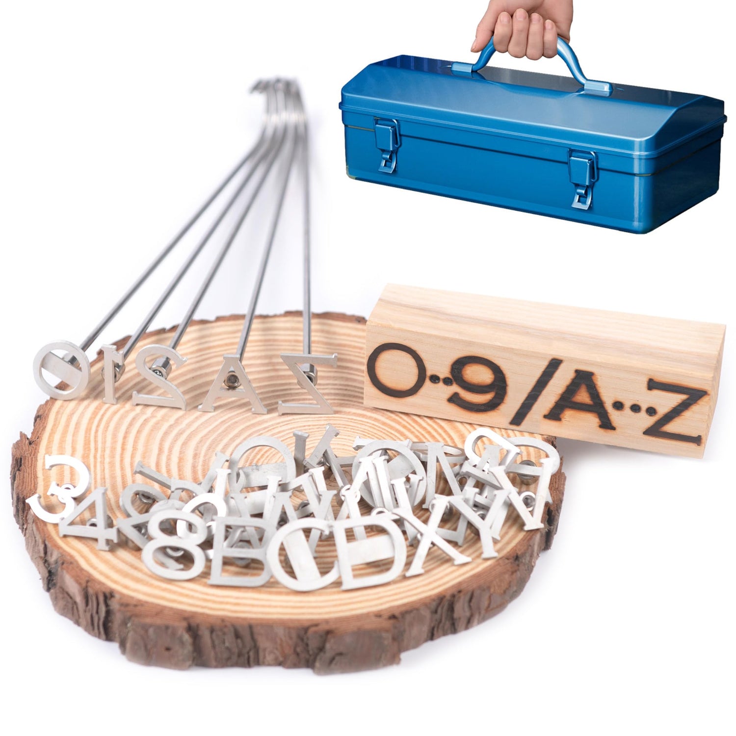 Personalised PKPKAUT 42-Piece Branding Irons Set for Wood, Leather, and More PKPKAUT