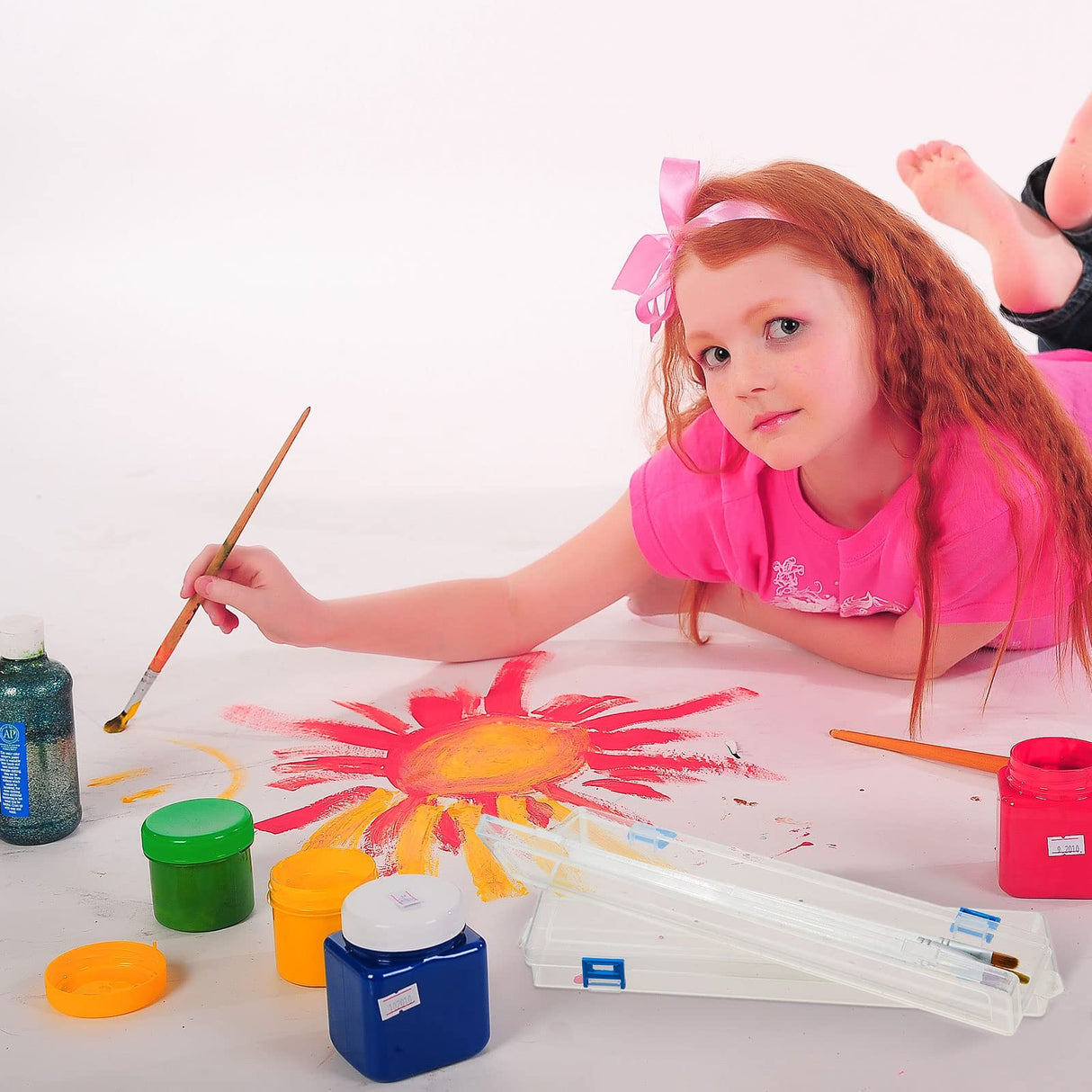 8 Pcs Translucent Plastic Paint Brush Holders Paint Brush Case Organizers Drawing Tools Storage Box Long Paint Brush Case Watercolor Pen Pencil Gueevin