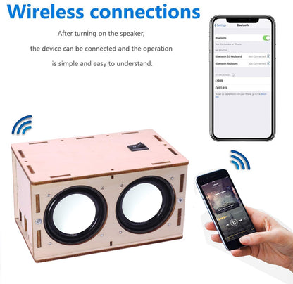 CYOEST DIY Bluetooth Speaker Box Kit Electronic Sound Amplifier - Build Your Own Portable Wood Case Bluetooth Speaker Sound - Science Experiment and