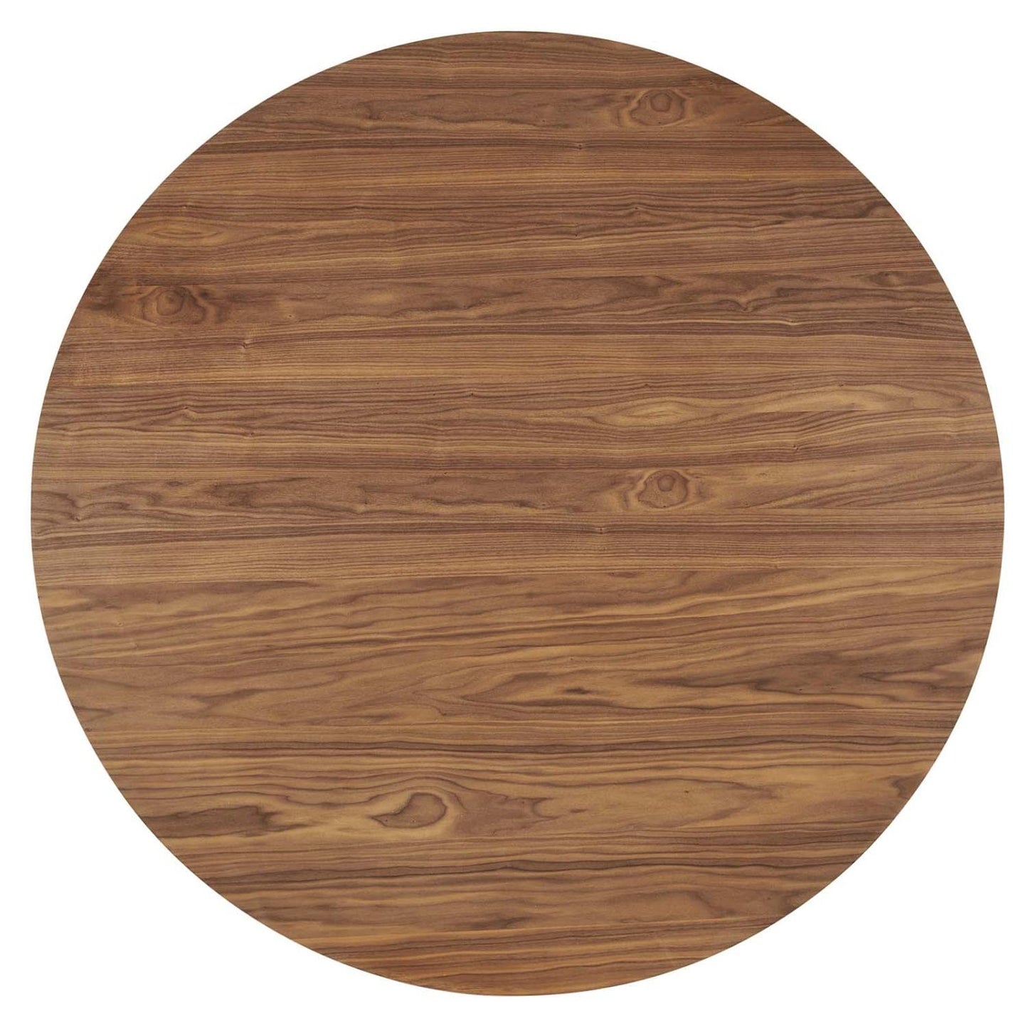 Modway Gratify 59" Round MDF Wood Dining Table in Walnut Finish