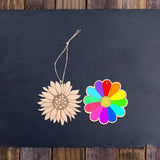 Operitacx 20pcs Sunflower Wood Chips Unfinished Hanging Ornaments Painting Flower Chips Daisy Embellishments for Crafts Blank Scrapbook Sunflower Operitacx