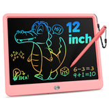 KOKODI 12 Inch LCD Writing Tablet with Anti-Lost Stylus, Erasable Doodle Board Colorful Toddler Drawing Pad, Car Travel School Games Toys for 3 4 5 6 KOKODI