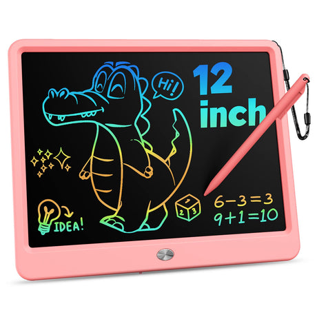 KOKODI 12 Inch LCD Writing Tablet with Anti-Lost Stylus, Erasable Doodle Board Colorful Toddler Drawing Pad, Car Travel School Games Toys for 3 4 5 6 KOKODI