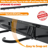 TORACK Bike Storage Rack, 6 Bike Racks & 5 Hooks for Garage, Wall Mount Vertical Bicycles Hanger for Home Space Saving, up to 600lbs, 64-inch TORACK