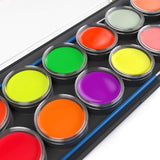 ARTEZA UV Face Paint Kit, 12 Neon Colors, Water Based, Nontoxic Paint for Professional Halloween & Day of The Dead Costumes, Festivals, Theater & ARTEZA